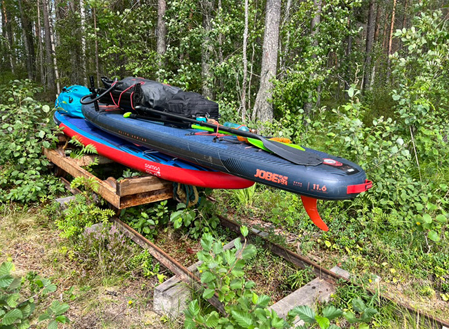 Sup-laudat vetotaipaleen kärryssä